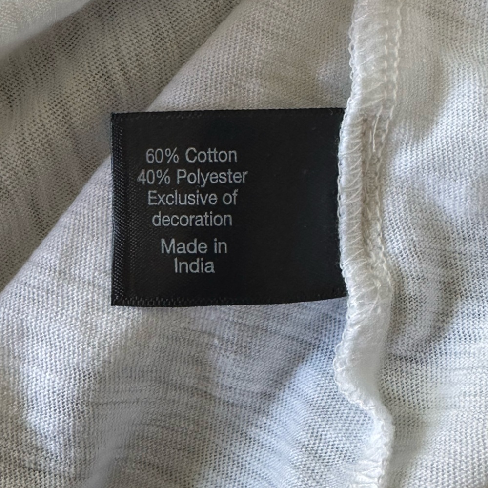 NWT Cotton White Embroidered Peplum Top Boho Floral Plus Size 18/20 Lane Bryant - Picture 7 of 7